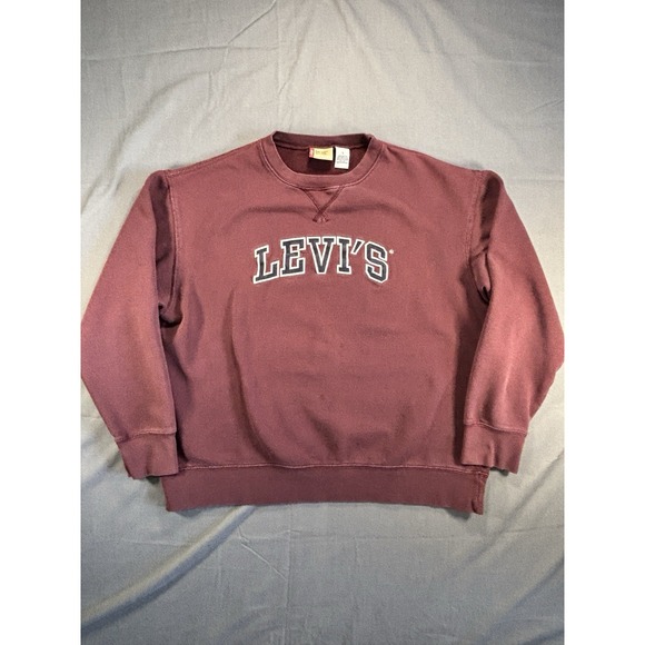 Levi's Other - Vintage Levi's Red Tab Men's L Crewneck Sweatshirt Varsity Logo Burgundy